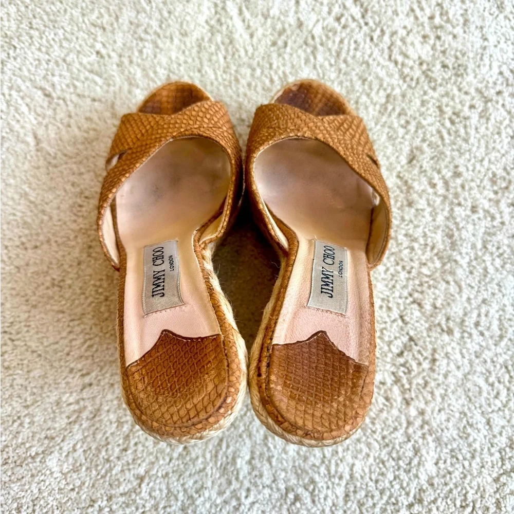 Jimmy Choo Tan Phyllis Wedges